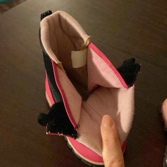 Landsend Toddler snow boots, pink, size 5 - Picture 3 of 6